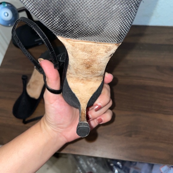Alberta Ferretti Black Strappy Heels Size 8 - Picture 8 of 10